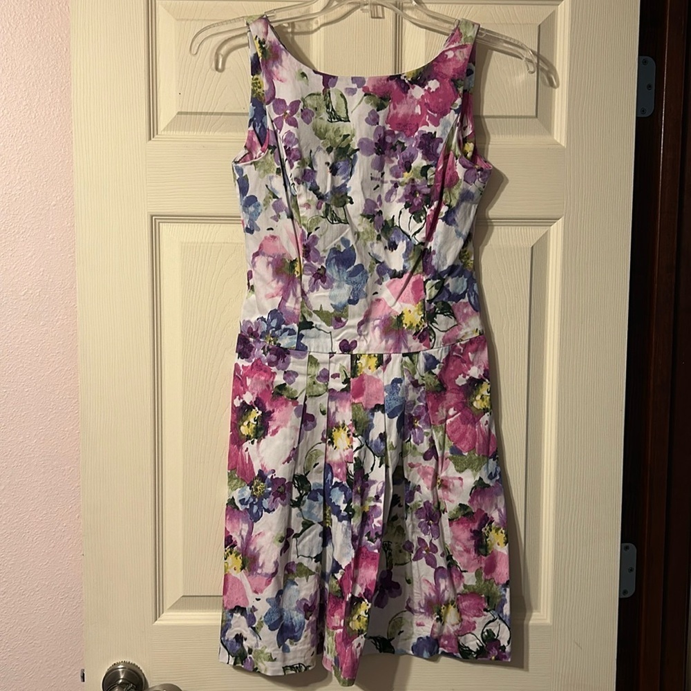 American Living White Floral Dress 6